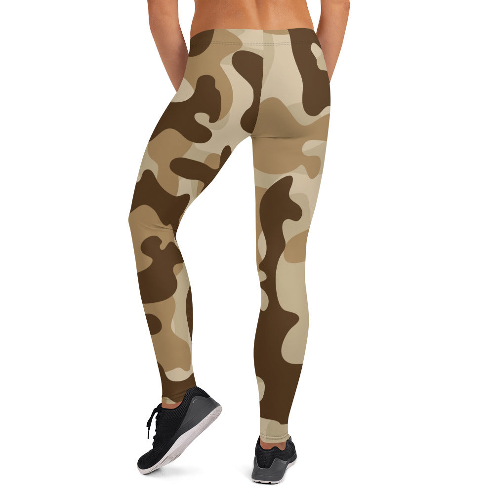 Storyline - Women's Athletic Leggings - Light Desert Camo