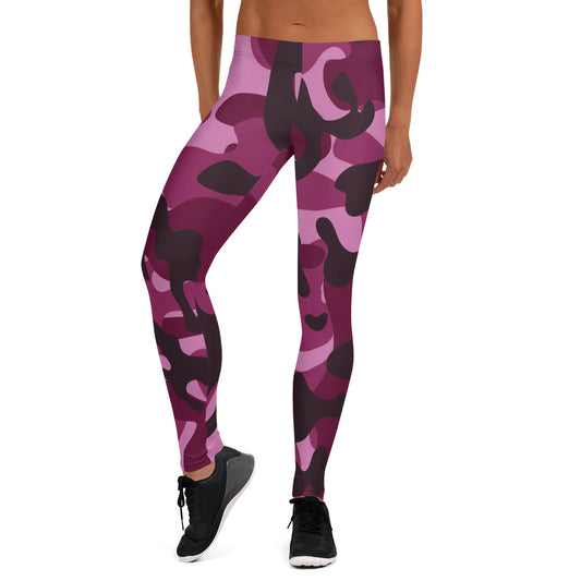 Storyline - Women's Athletic Leggings - Sky Magenta Camo