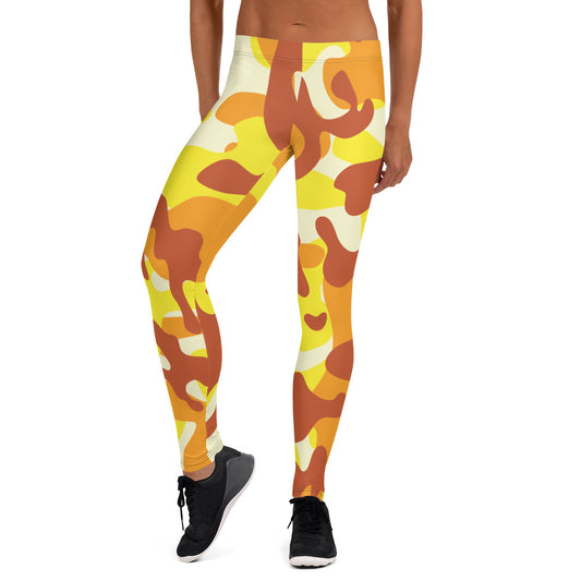 Storyline - Women's Athletic Leggings - Sinopia Cream Camo