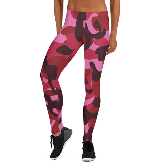 Storyline - Women's Athletic Leggings - Sienna Pink Camo