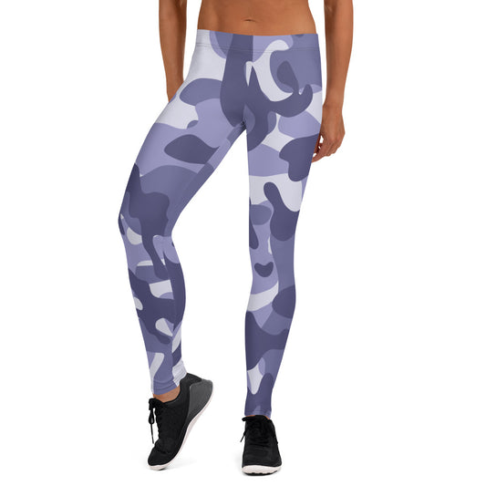 Storyline - Women's Athletic Leggings - Purple Navy Camo