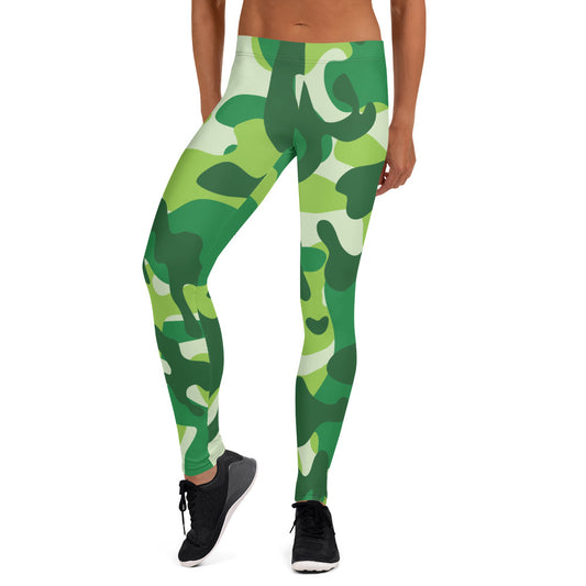 Storyline - Women's Athletic Leggings - Green Hunter Camo