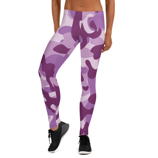 Storyline - Women's Athletic Leggings -Byzantium Camo