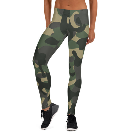 Storyline - Women's Athletic Leggings - Woodland Camo