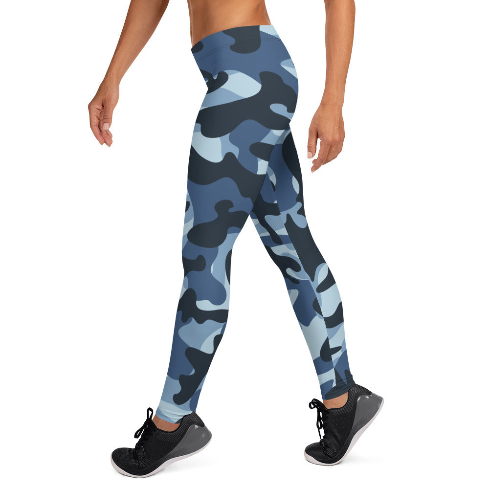 Storyline - Women's Athletic Leggings - Blueberry Camo