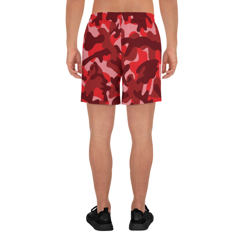 Storyline - Men's Athletic Shorts - Red Salmon Camo