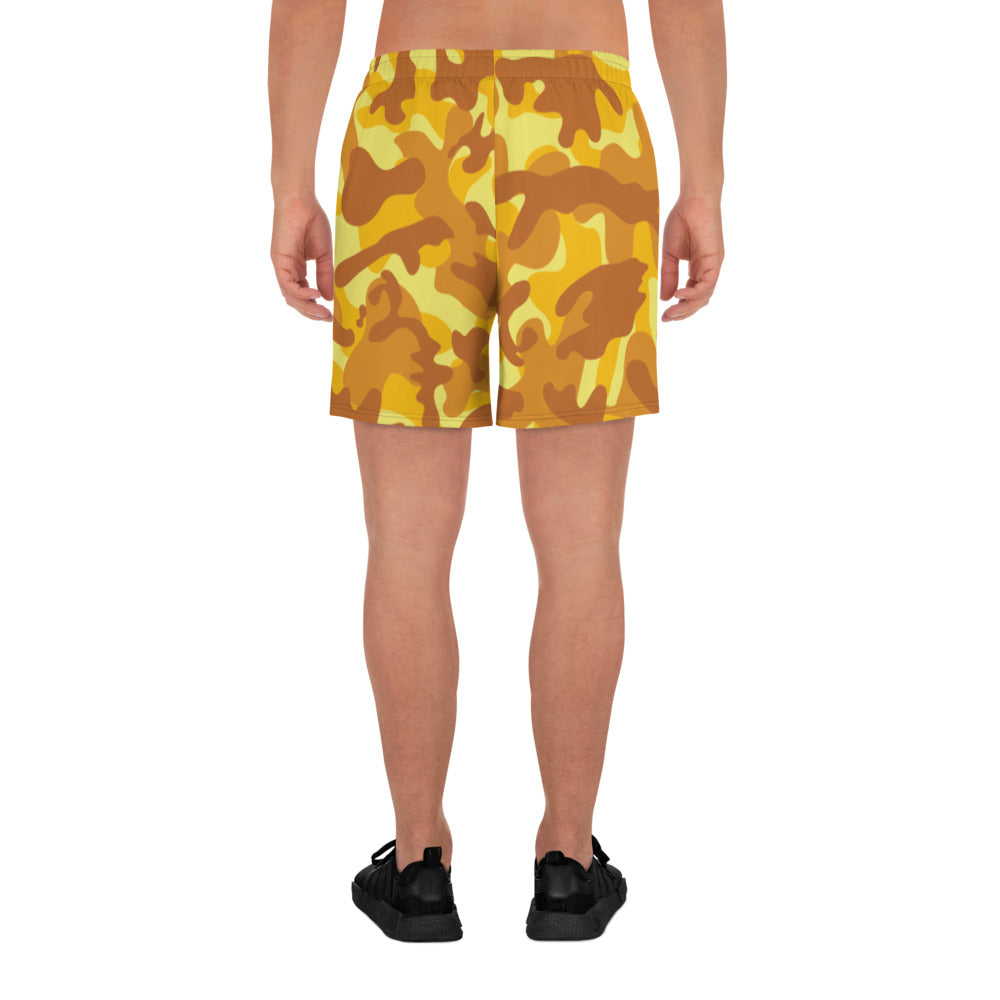 Storyline - Men's Athletic Shorts - Orange Corn Camo