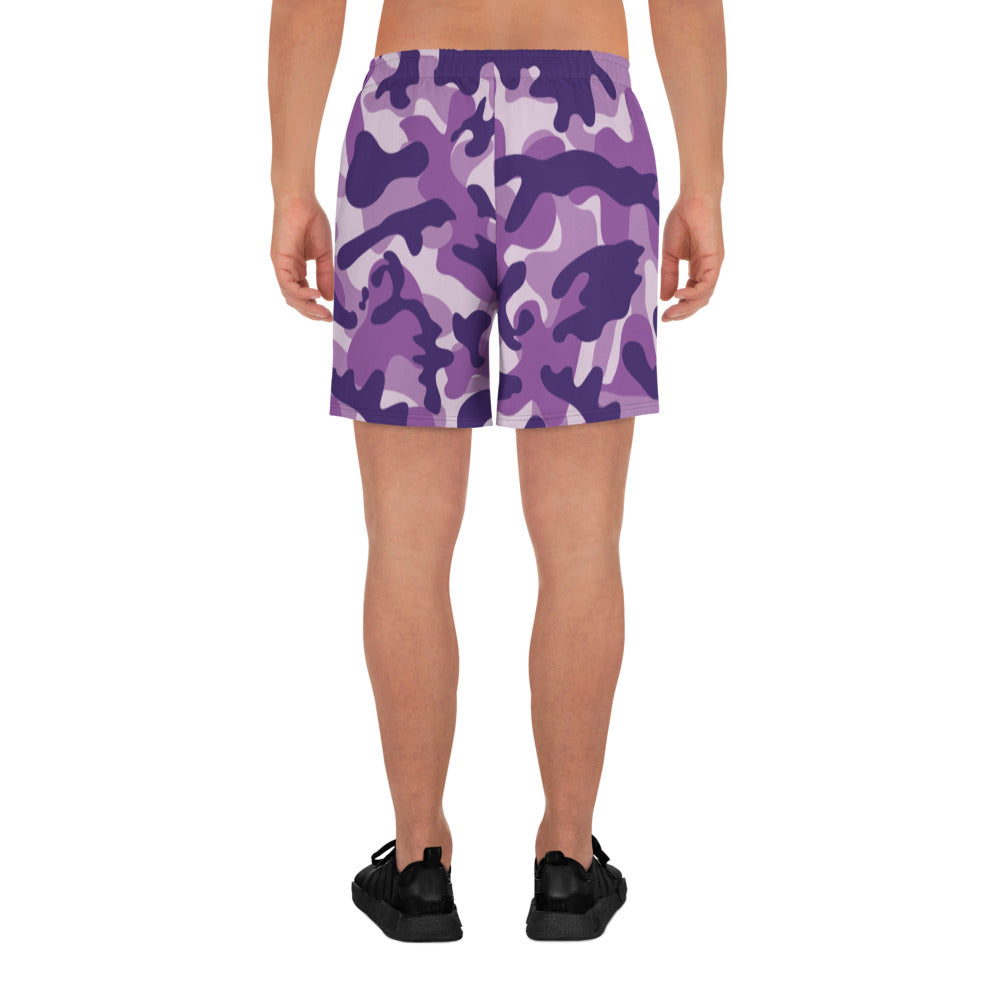 Storyline - Men's Athletic Shorts - Lavender Navy Camo