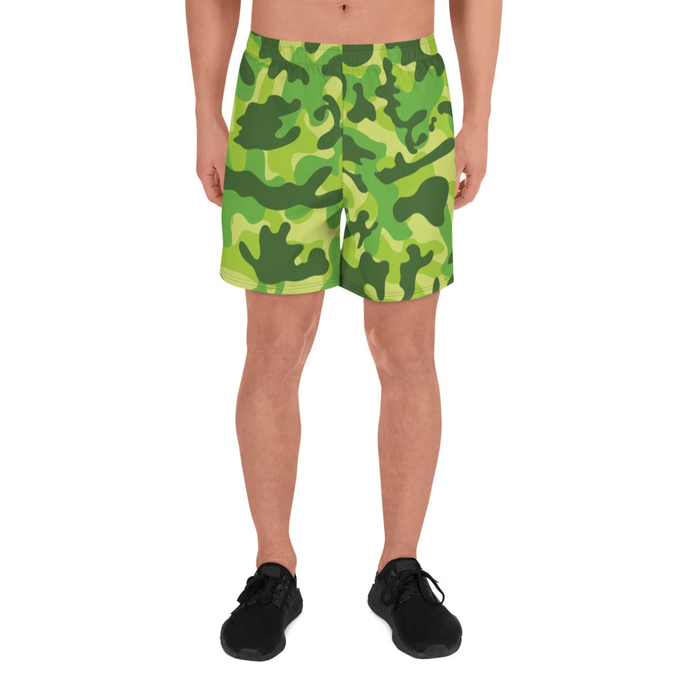 Storyline - Men's Athletic Shorts - Olive Lime Camo