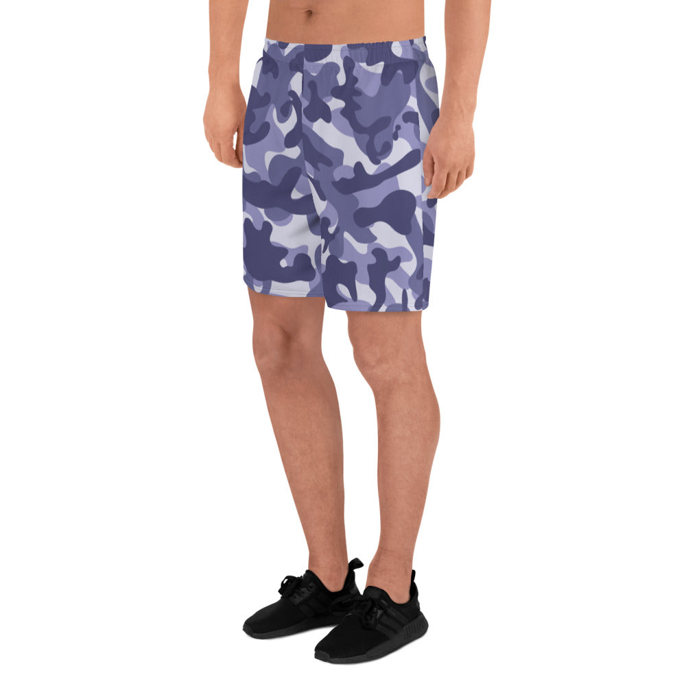 Storyline - Men's Athletic Shorts - Purple Navy Camo