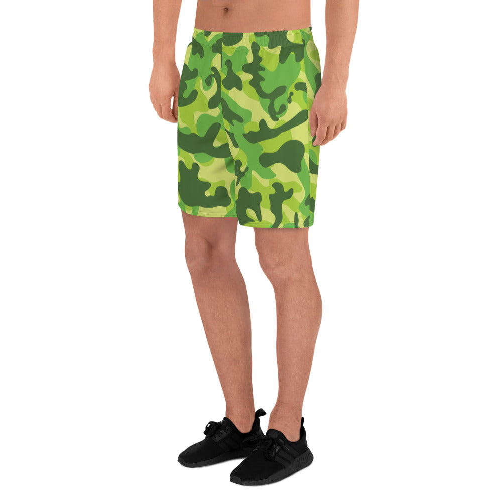 Storyline - Men's Athletic Shorts - Olive Lime Camo