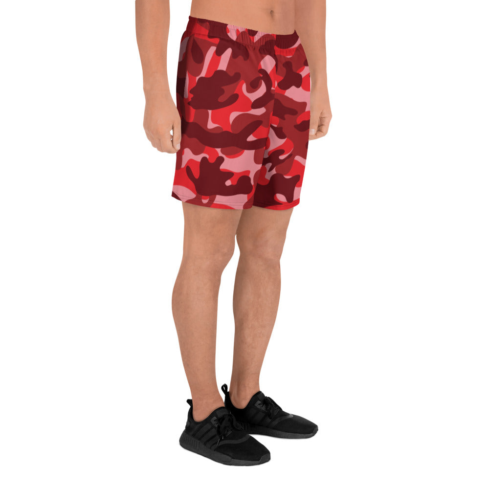 Storyline - Men's Athletic Shorts - Red Salmon Camo