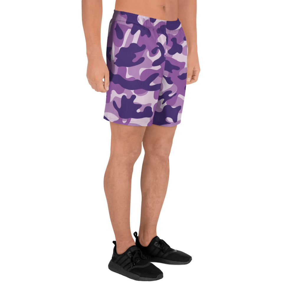 Storyline - Men's Athletic Shorts - Lavender Navy Camo